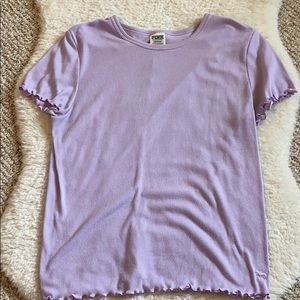 🤍PINK LETTUCE EDGE TOP